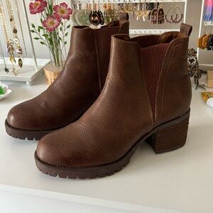 Heeled Brown Ankle Boots